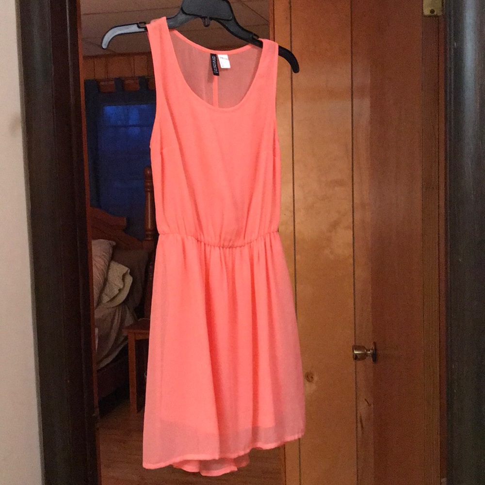 Neon peach dress
